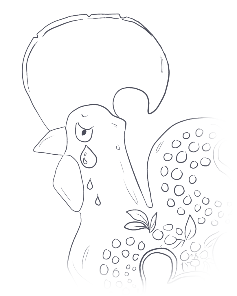 galo de barcelos crying